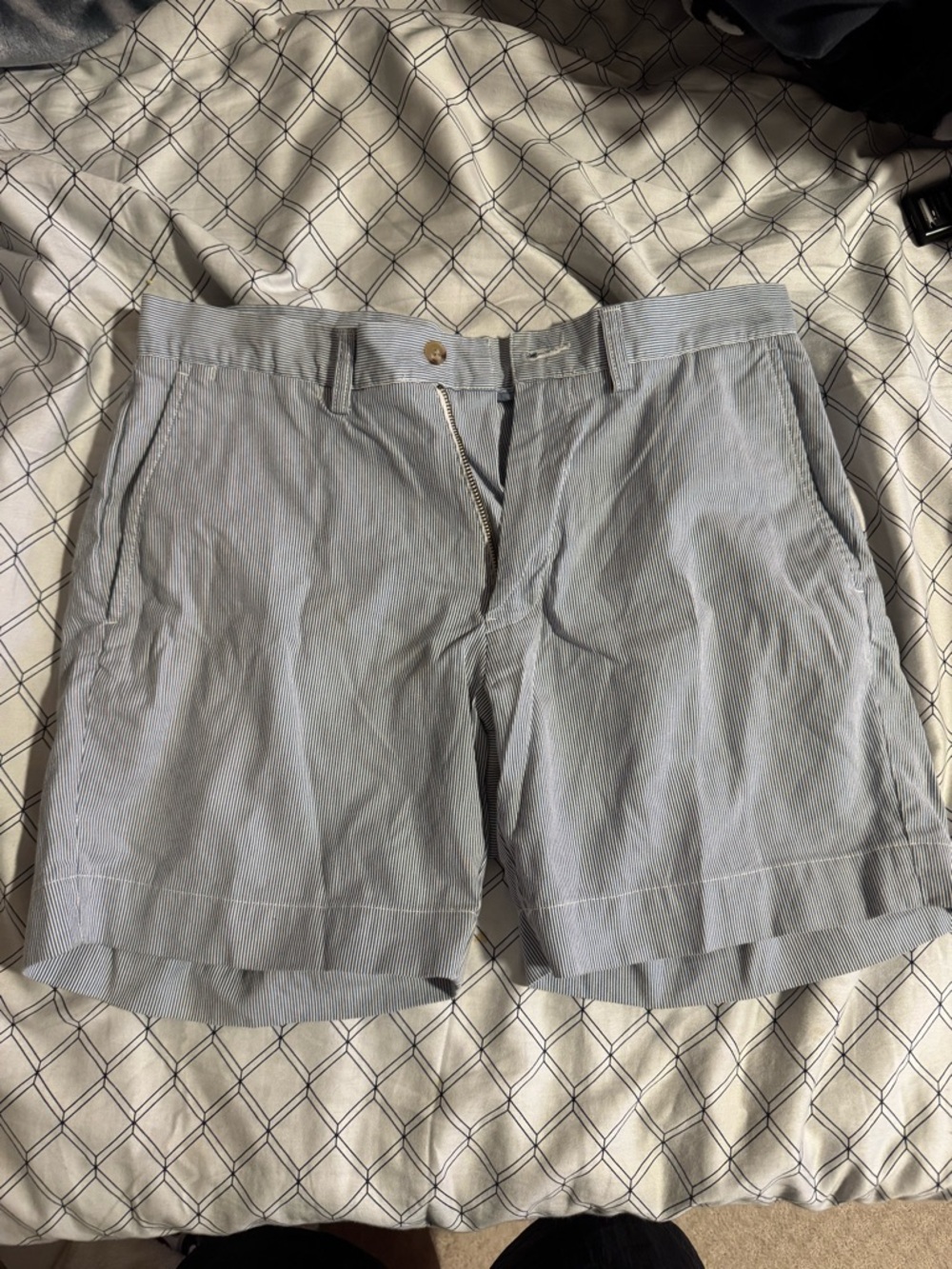 Polo by Ralph Lauren Light Blue Pinstripe Flat Front Men’s Shorts